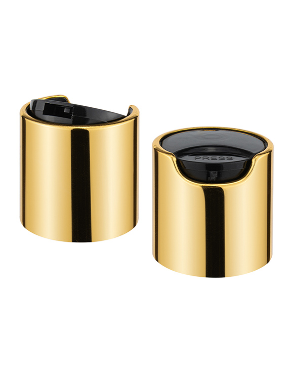 28/410 Disc Top Cap with Shiny Metal Collar